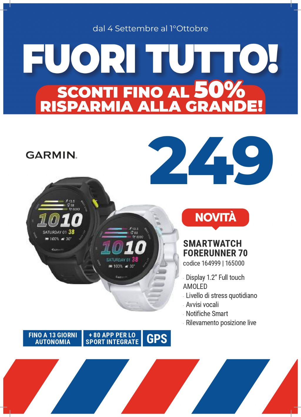 SMARTWATCH GARMIN FORERUNNER 70